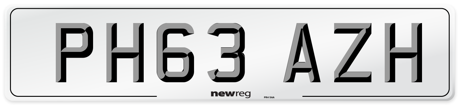 PH63 AZH Number Plate from New Reg